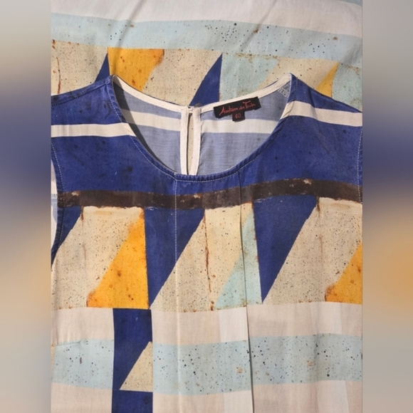 Sustainable Sleeveless Geometric Print Length Dress by Adventures Des Toiles - Picture 6 of 10